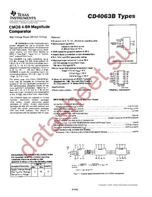 CD4063BE datasheet  